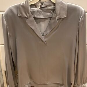 Silk Gray Carlisle Blouse
